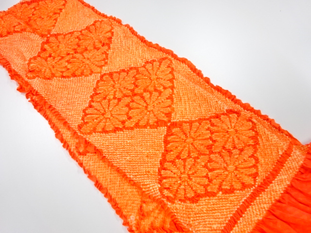 正絹　振袖用　絞り　帯揚げ